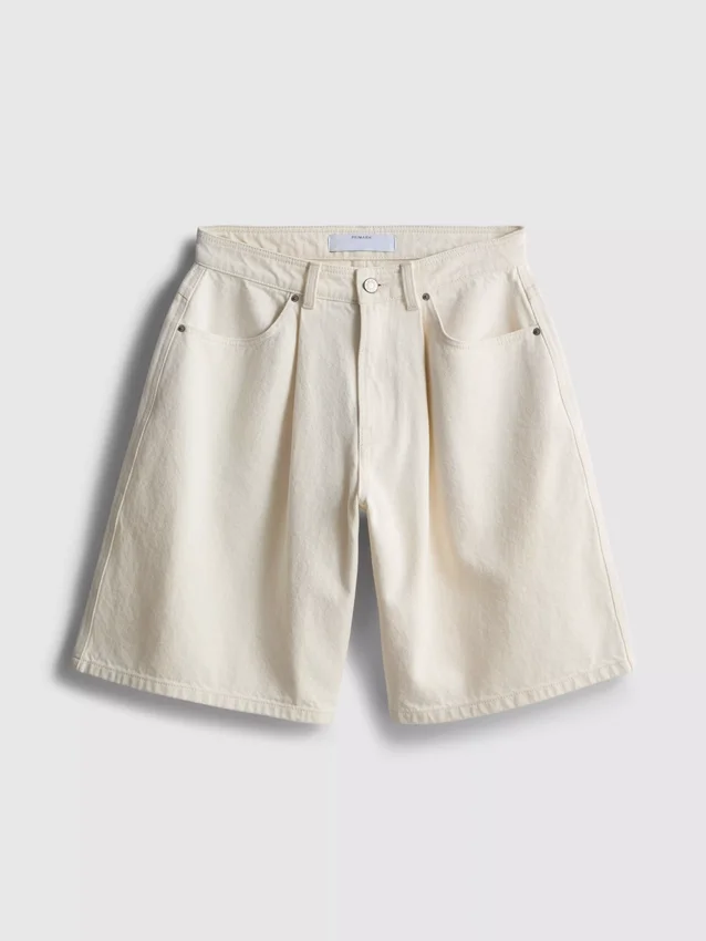 Pantaloni Scurți din denim de bumbac Pantaloni Scurți din denim de bumbac