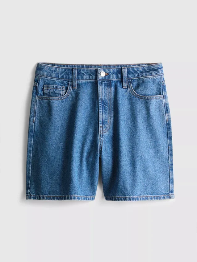 Pantaloni Scurți din denim de bumbac Pantaloni Scurți din denim de bumbac