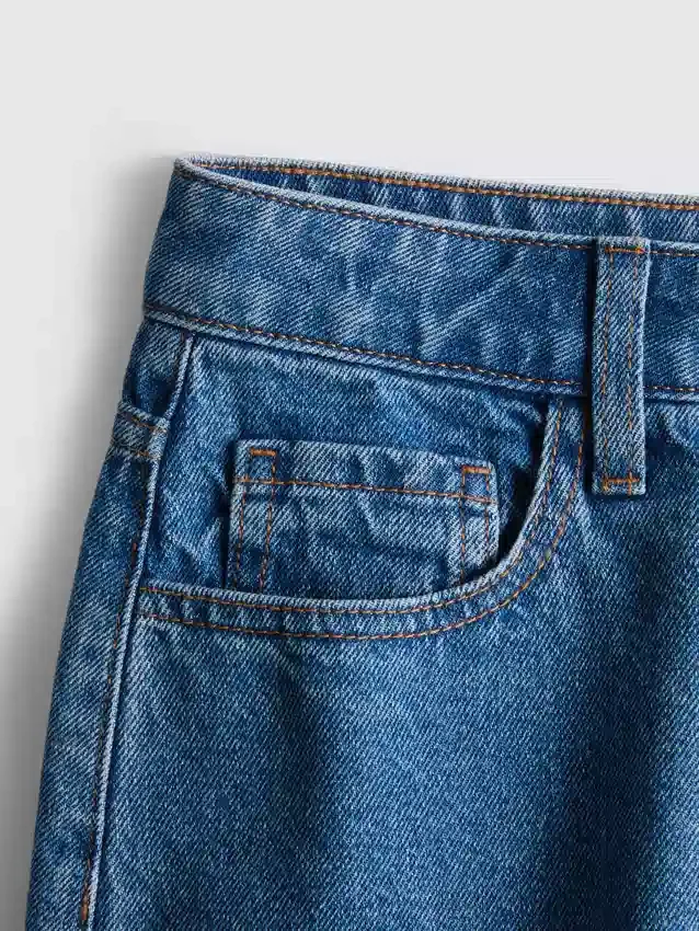 Pantaloni Scurți din denim de bumbac Pantaloni Scurți din denim de bumbac