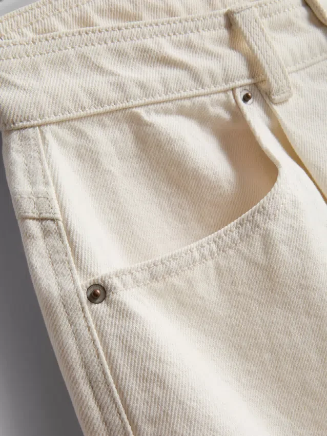 Pantaloni Scurți din denim de bumbac Pantaloni Scurți din denim de bumbac