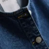 Pantaloni Scurți din denim de bumbac cu mâneci scurte strânse la talie Pantaloni Scurți din denim de bumbac cu mâneci scurte strânse la talie