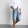 Pantaloni scurți din denim largi, cu talie medie