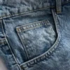 Pantaloni scurți din denim largi, cu talie medie