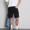 Pantaloni scurți din denim slim cu talie medie