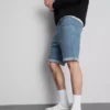 Pantaloni scurți din denim slim cu talie medie