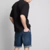 Pantaloni scurți din denim slim cu talie medie