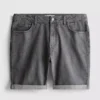 Pantaloni scurți din denim slim cu talie medie