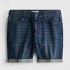 Pantaloni scurți din denim slim cu talie medie