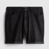 Pantaloni scurți din denim slim cu talie medie