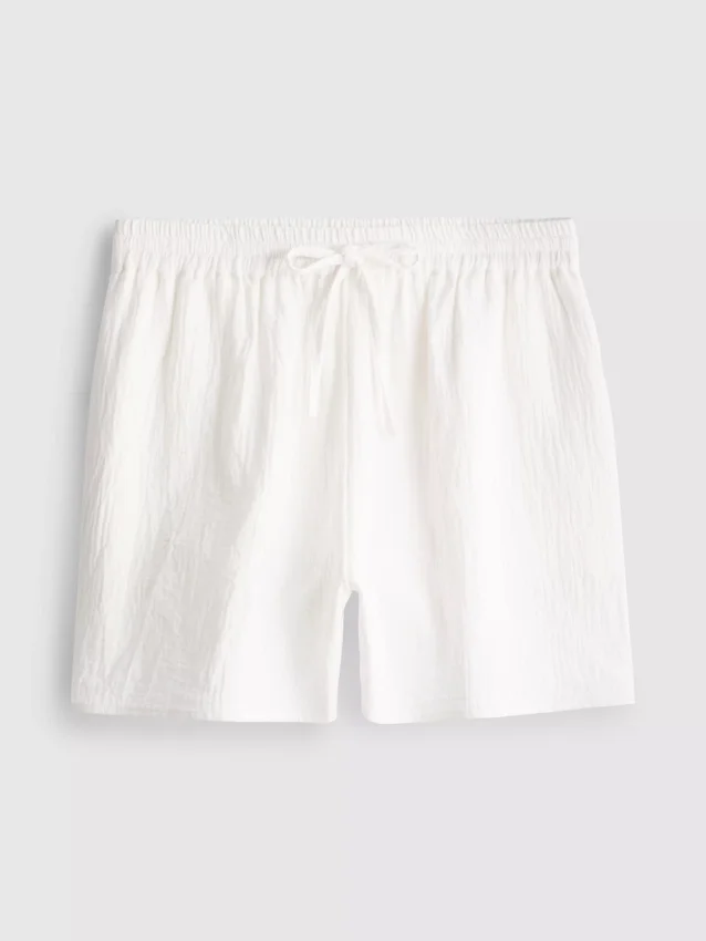 Pantaloni Scurți din muselină de bumbac Pantaloni Scurți din muselină de bumbac