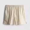 Pantaloni scurți din poplin de bumbac cu dungi Pantaloni scurți din poplin de bumbac cu dungi