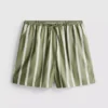 Pantaloni scurți din poplin de bumbac cu dungi Pantaloni scurți din poplin de bumbac cu dungi