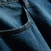 Pantaloni scurți evazați din denim cu pliuri, cu conținut ridicat de bumbac Pantaloni scurți evazați din denim cu pliuri, cu conținut ridicat de bumbac