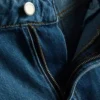Pantaloni scurți evazați din denim cu pliuri, cu conținut ridicat de bumbac Pantaloni scurți evazați din denim cu pliuri, cu conținut ridicat de bumbac