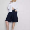 Pantaloni Scurți lungi din denim de bumbac