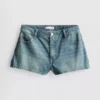 Pantaloni Scurți mini din denim de bumbac Pantaloni Scurți mini din denim de bumbac