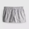 Pantaloni scurți oxford cu dungi și talie înaltă Pantaloni scurți oxford cu dungi și talie înaltă