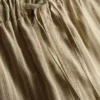 Pantaloni scurți oxford cu dungi și talie înaltă Pantaloni scurți oxford cu dungi și talie înaltă