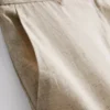 Pantaloni Scurți plisati din amestec de in