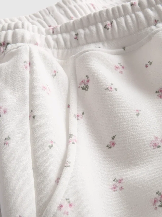 Pantaloni scurți relaxați cu imprimeu floral, cu conținut ridicat de bumbac Pantaloni scurți relaxați cu imprimeu floral, cu conținut ridicat de bumbac