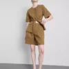 Pantaloni Scurți safari din amestec de bumbac Pantaloni Scurți safari din amestec de bumbac