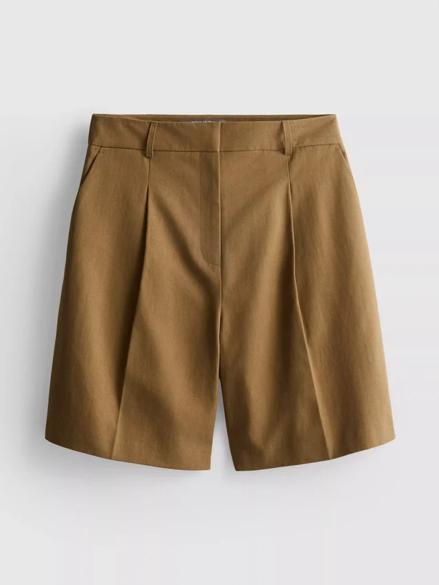 Pantaloni Scurți safari din amestec de bumbac Pantaloni Scurți safari din amestec de bumbac