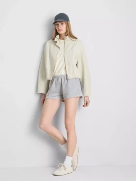 Pantaloni scurți skinny din jersey cu conținut ridicat de bumbac Pantaloni scurți skinny din jersey cu conținut ridicat de bumbac