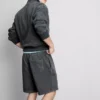 Pantaloni scurți spălați, cu talie elastică Pantaloni scurți spălați, cu talie elastică