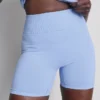 Pantaloni scurți sport fără cusături, cu efect de strângere Pantaloni scurți sport fără cusături, cu efect de strângere