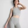 Pantaloni scurți sport fără cusături, cu nervuri