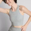Pantaloni scurți sport fără cusături, cu nervuri