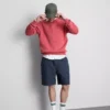 Pantaloni scurți texturați cu șnur Pantaloni scurți texturați cu șnur