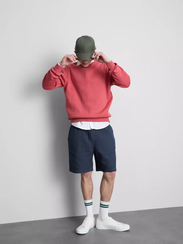 Pantaloni scurți texturați cu șnur Pantaloni scurți texturați cu șnur