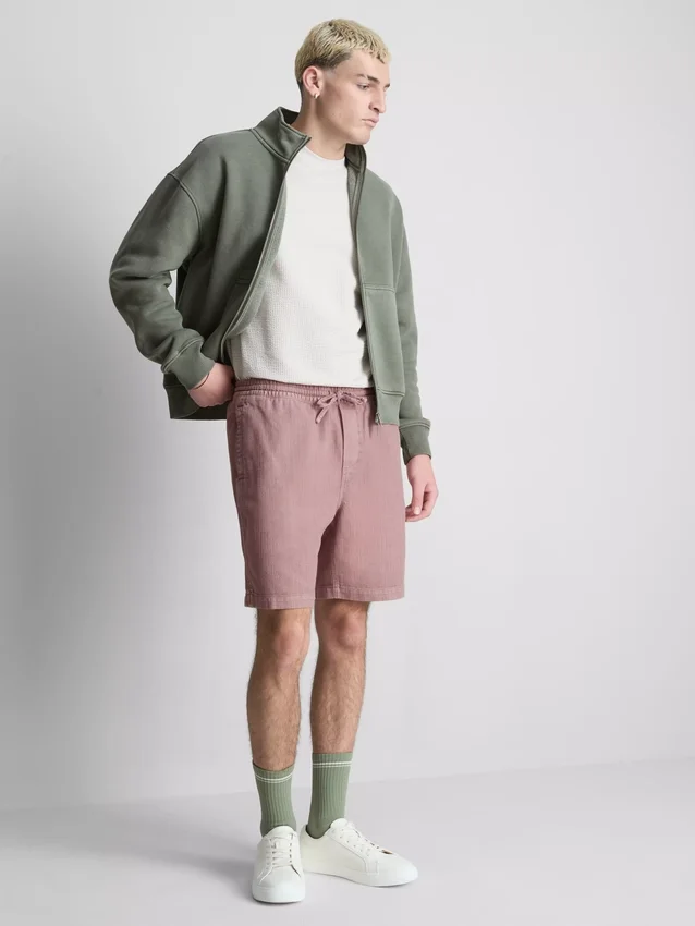 Pantaloni scurți texturați cu șnur Pantaloni scurți texturați cu șnur
