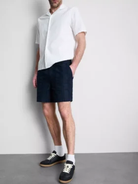 Pantaloni scurți texturați cu șnur