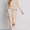 Pantaloni scurți texturați cu șnur Pantaloni scurți texturați cu șnur