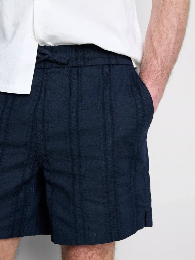 Pantaloni scurți texturați cu șnur Pantaloni scurți texturați cu șnur