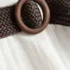Pantaloni scurți tip bermuda cu textură și curea