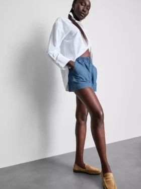 Pantaloni scurți utilitari din denim de bumbac