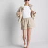Pantaloni scurți utilitari din denim de bumbac Pantaloni scurți utilitari din denim de bumbac