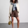 Pantaloni scurți utilitari din denim de bumbac Pantaloni scurți utilitari din denim de bumbac