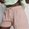 Pantaloni scurți utilitari din denim de bumbac Pantaloni scurți utilitari din denim de bumbac