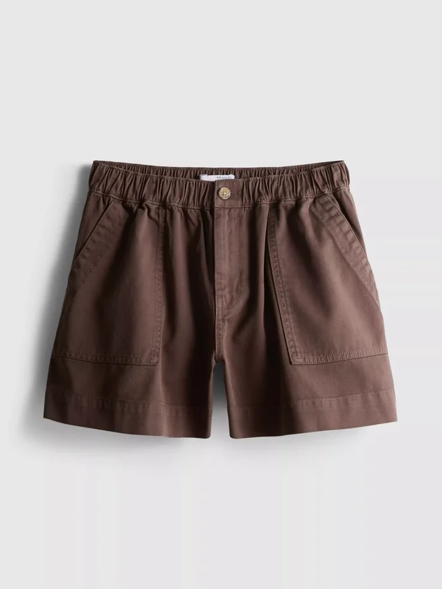 Pantaloni scurți utilitari din denim de bumbac Pantaloni scurți utilitari din denim de bumbac