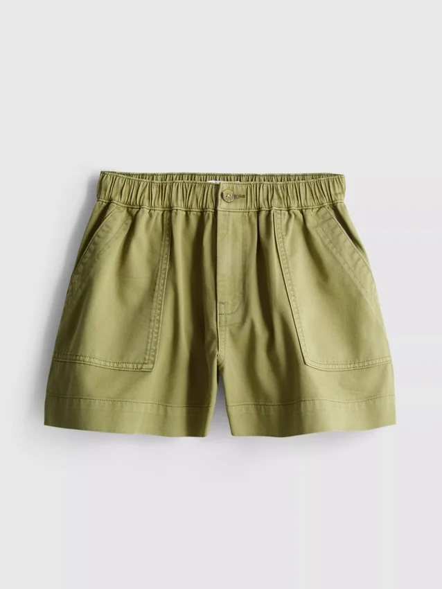 Pantaloni scurți utilitari din denim de bumbac Pantaloni scurți utilitari din denim de bumbac