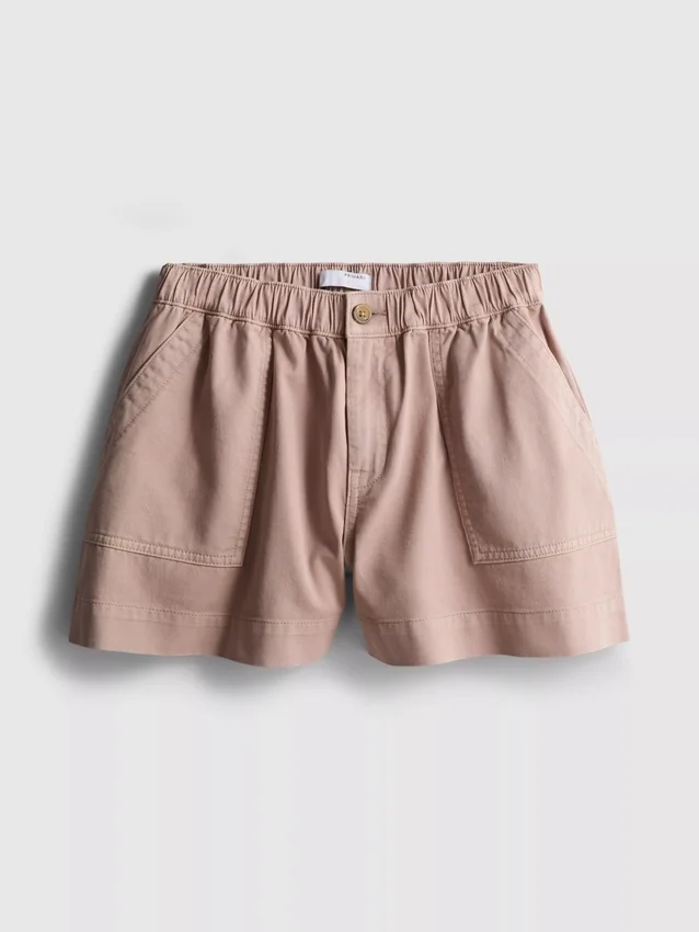 Pantaloni scurți utilitari din denim de bumbac Pantaloni scurți utilitari din denim de bumbac