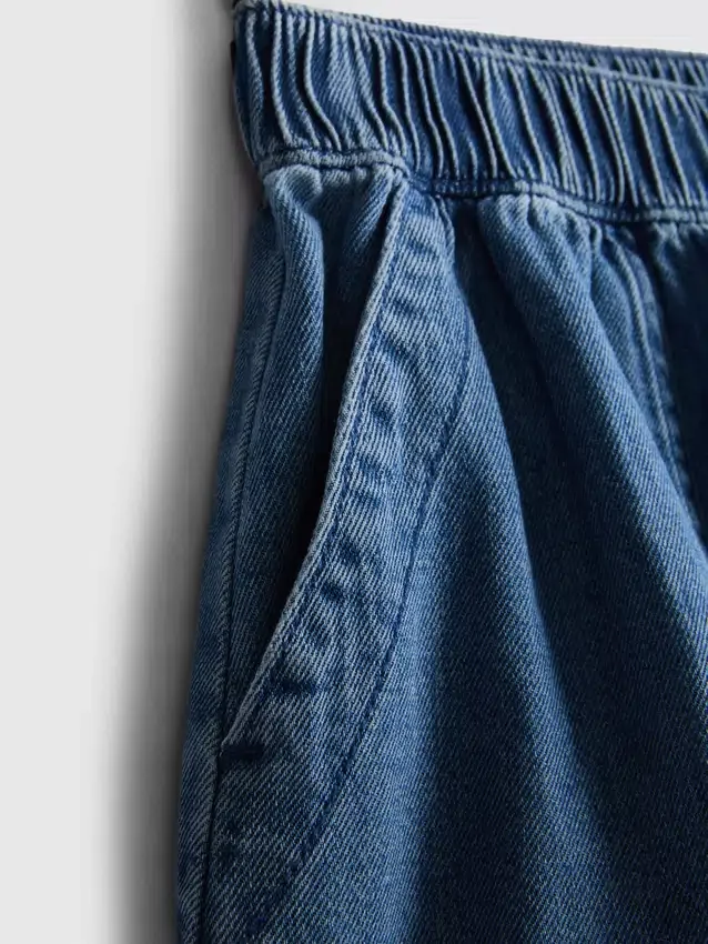 Pantaloni scurți utilitari din denim de bumbac Pantaloni scurți utilitari din denim de bumbac