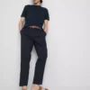 Pantaloni slim fit cu finisaj pufos „The Edit” Pantaloni slim fit cu finisaj pufos „The Edit”