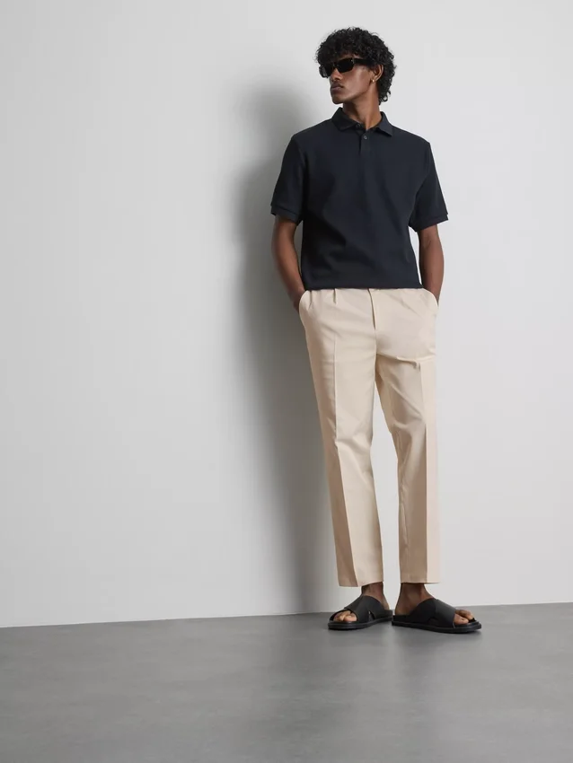 Pantaloni slim fit cu finisaj pufos „The Edit” Pantaloni slim fit cu finisaj pufos „The Edit”
