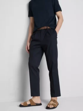 Pantaloni slim fit cu finisaj pufos „The Edit” Pantaloni slim fit cu finisaj pufos „The Edit”