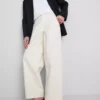 Pantaloni utilitari cu croi evazat, cu conținut ridicat de bumbac Pantaloni utilitari cu croi evazat, cu conținut ridicat de bumbac